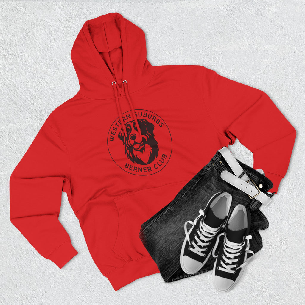 Western Suburbs Berner Club Logo - Unisex Three-Panel Fleece Hoodie