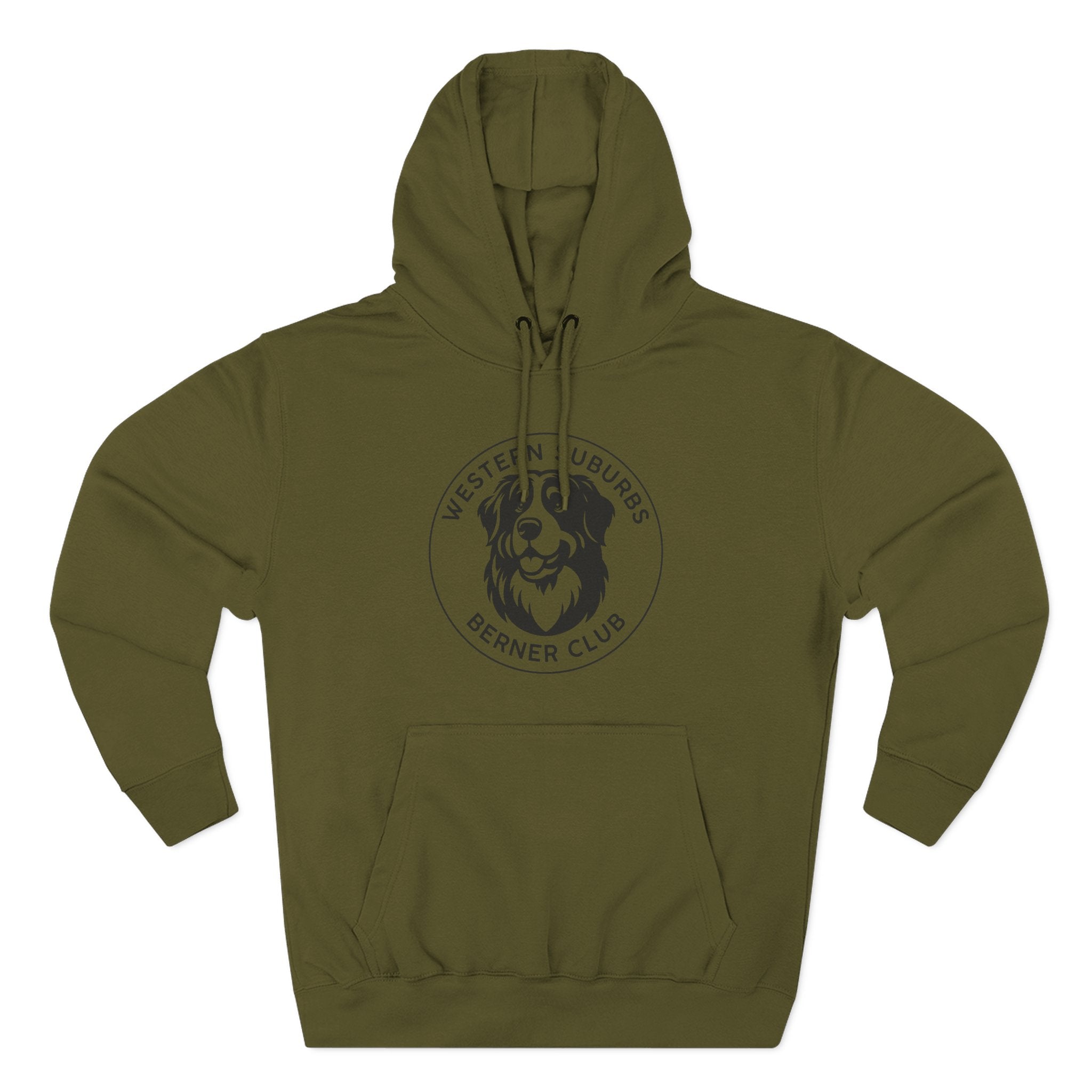 Western Suburbs Berner Club Logo - Unisex Three-Panel Fleece Hoodie