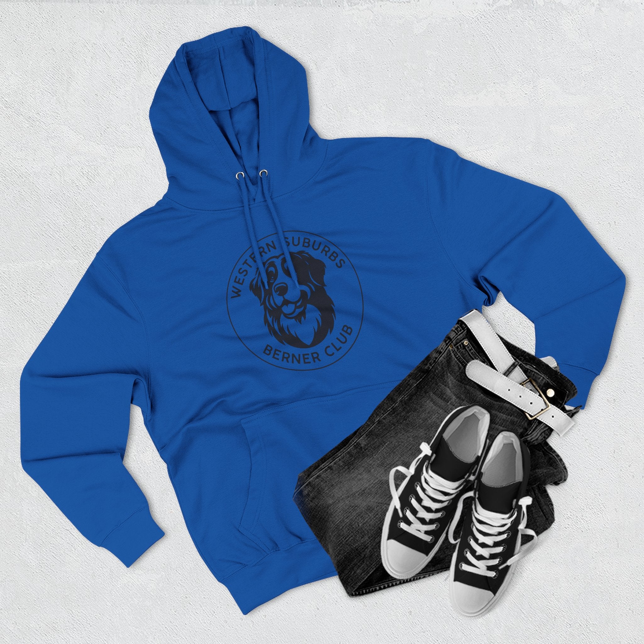 Western Suburbs Berner Club Logo - Unisex Three-Panel Fleece Hoodie