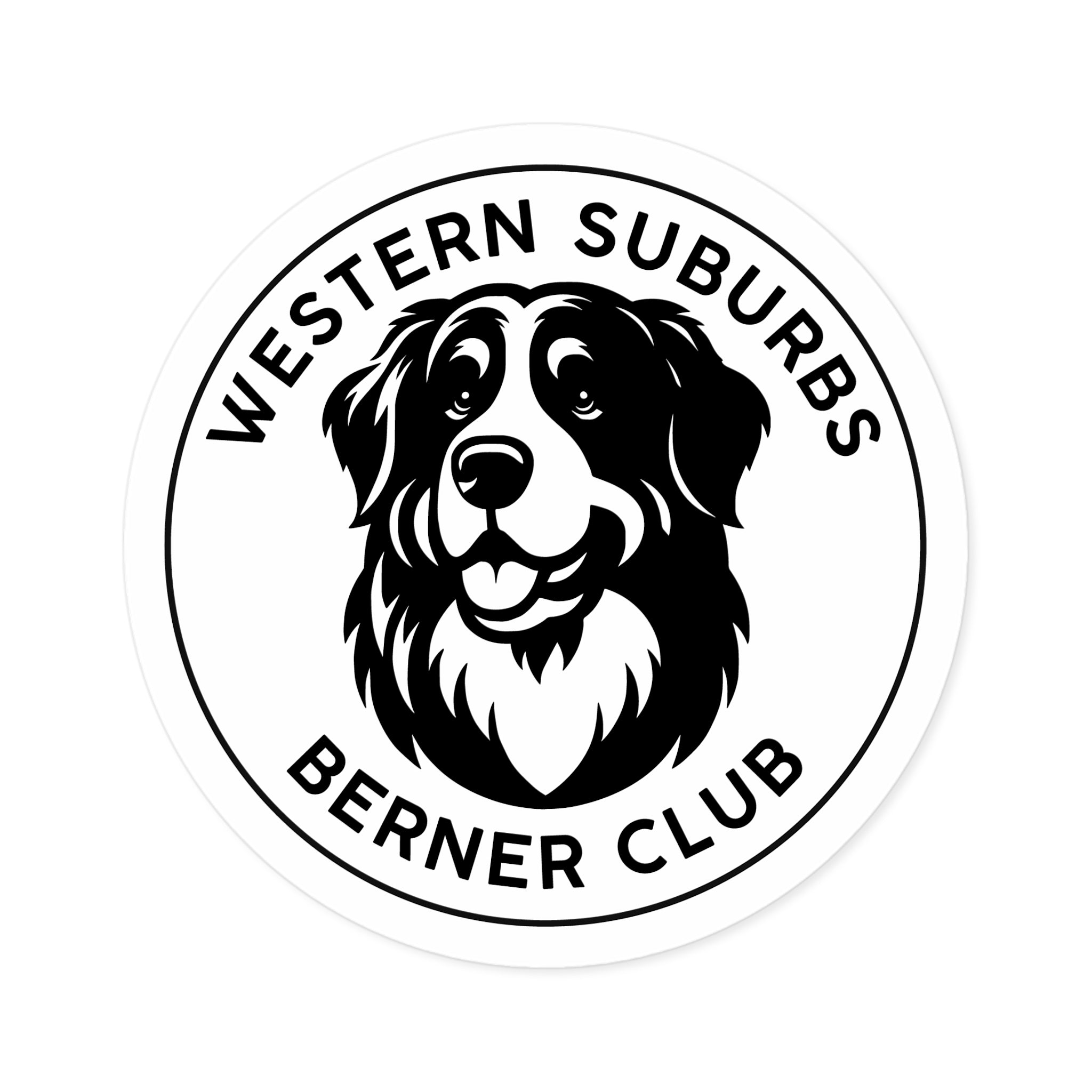 Western Suburbs Berner Club Logo - Indoor/Outdoor Round Sticker