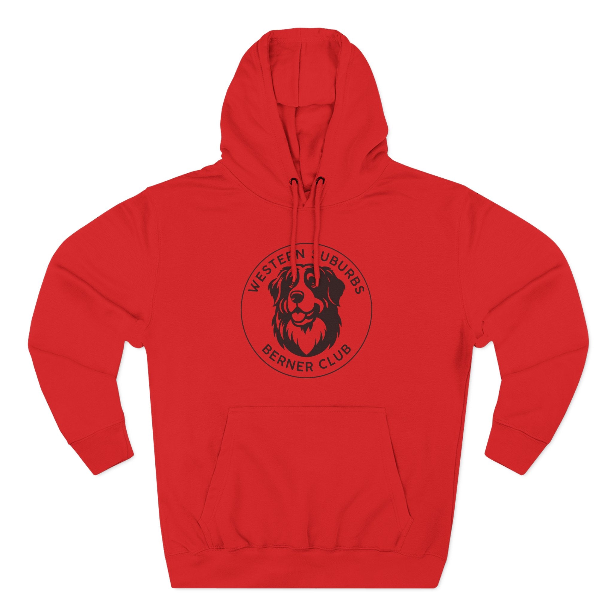 Western Suburbs Berner Club Logo - Unisex Three-Panel Fleece Hoodie