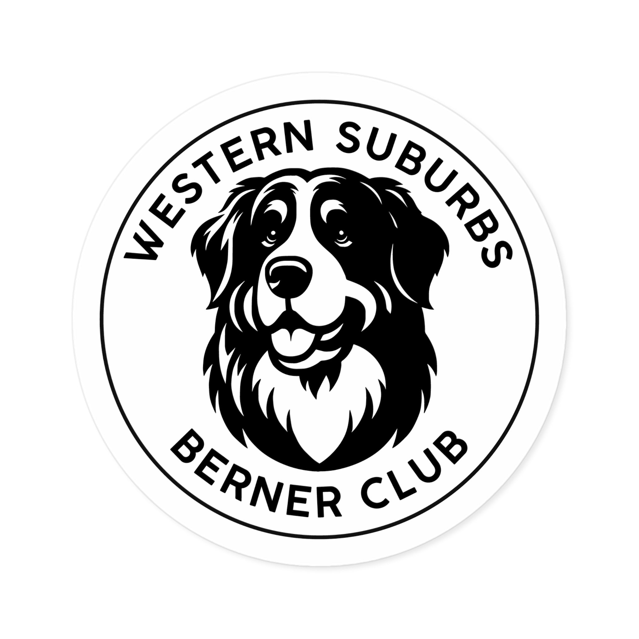 Western Suburbs Berner Club Logo - Indoor/Outdoor Round Sticker