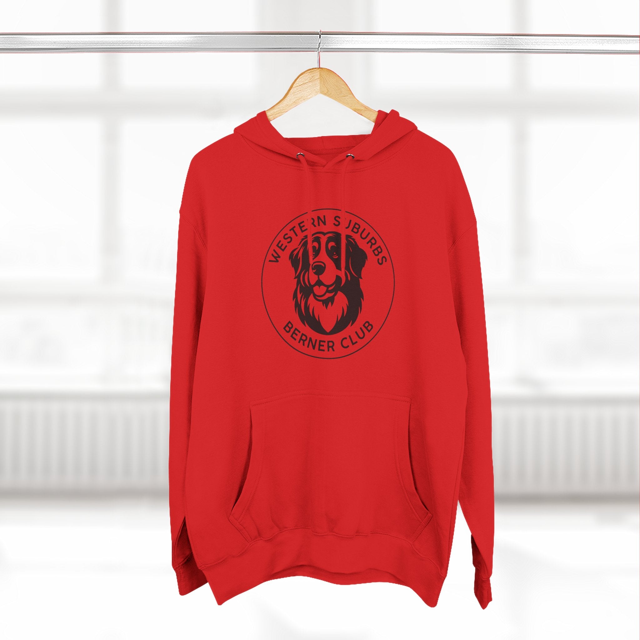 Western Suburbs Berner Club Logo - Unisex Three-Panel Fleece Hoodie