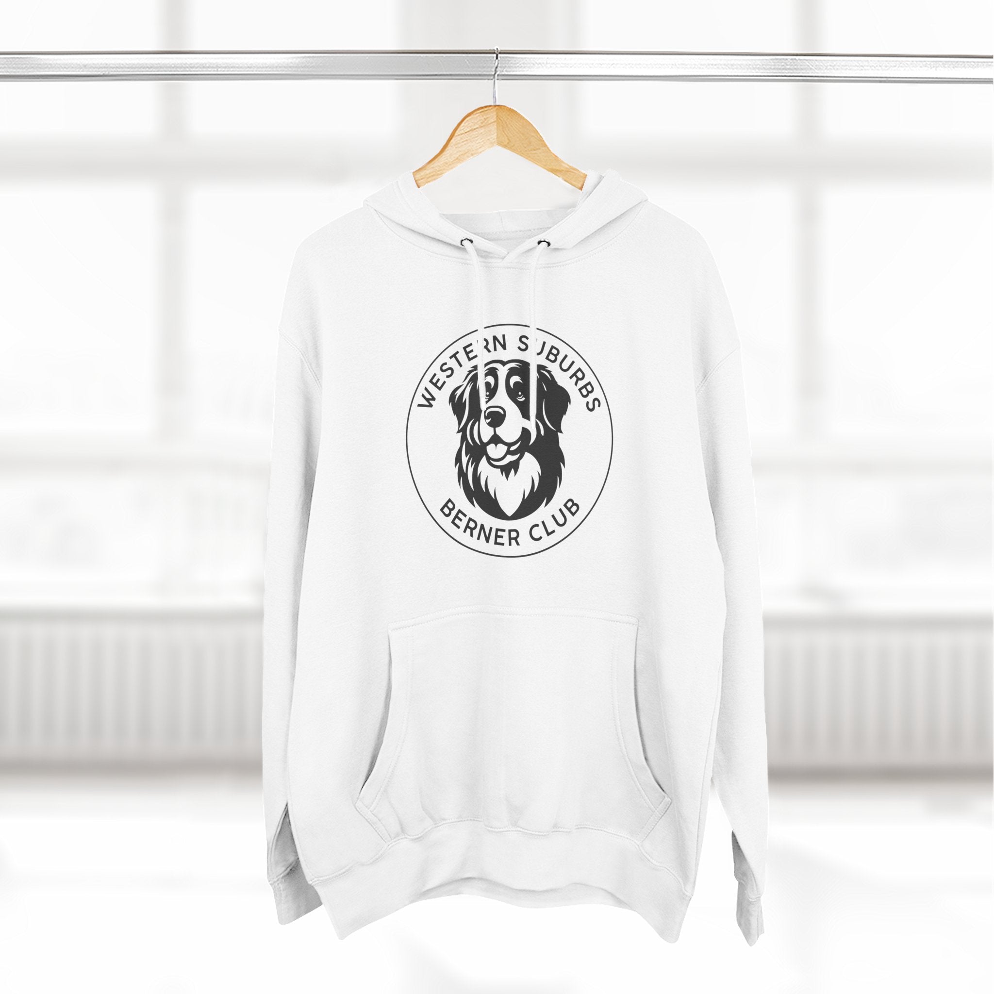 Western Suburbs Berner Club Logo - Unisex Three-Panel Fleece Hoodie
