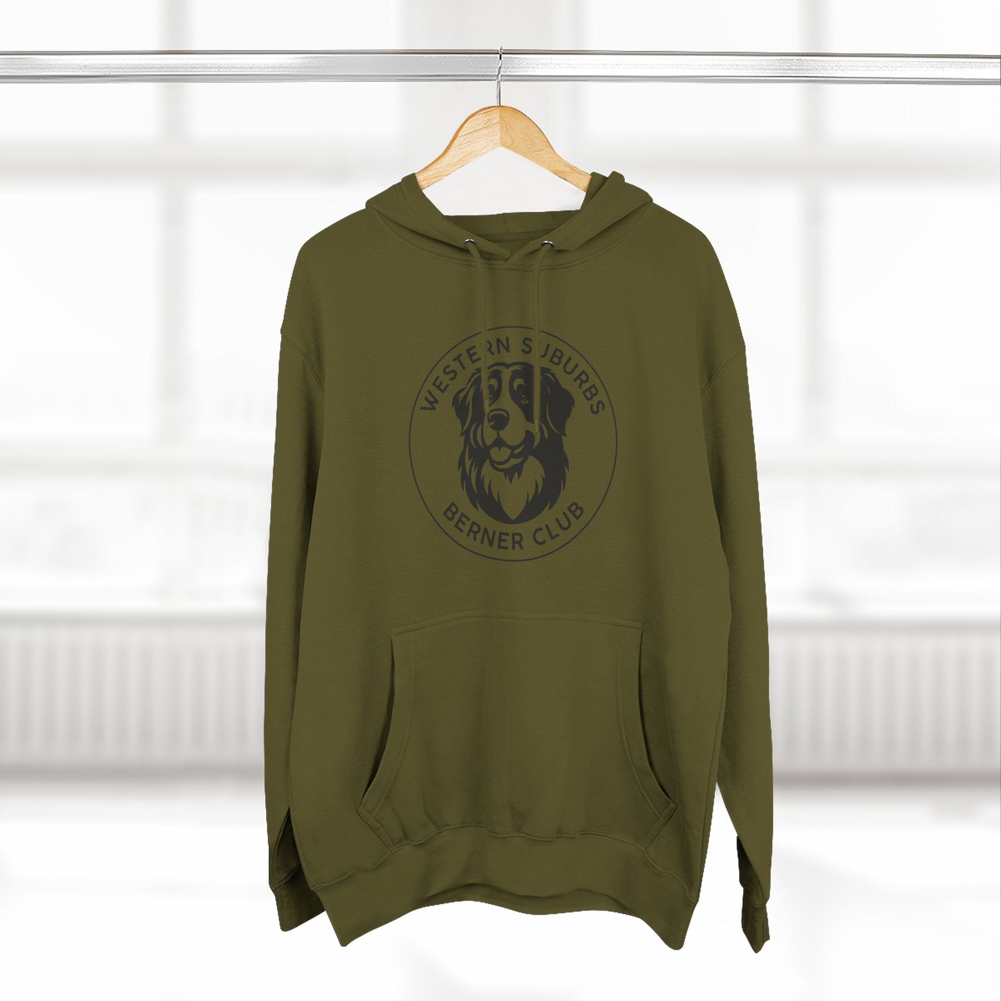Western Suburbs Berner Club Logo - Unisex Three-Panel Fleece Hoodie